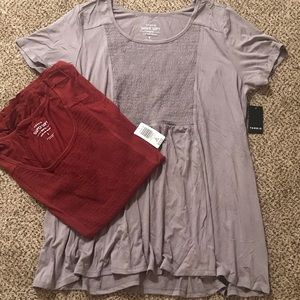 Torrid BUNDLE - two super soft blouses NWTs